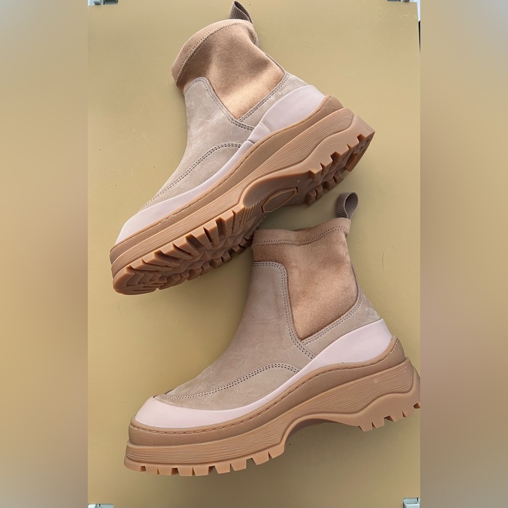 NEW Rachel Comey Barla Boots Pull On Suede natural pink 36 5.5